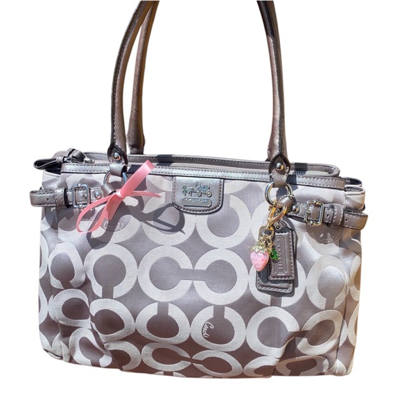 Coach Gray Signature Tote Bag - Picture 1 of 6